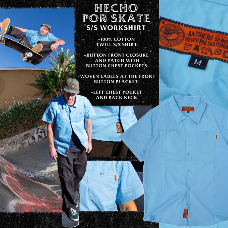 ANTI HERO HECHO POR SKATE WORK SHIRT | HESHDAWGZ