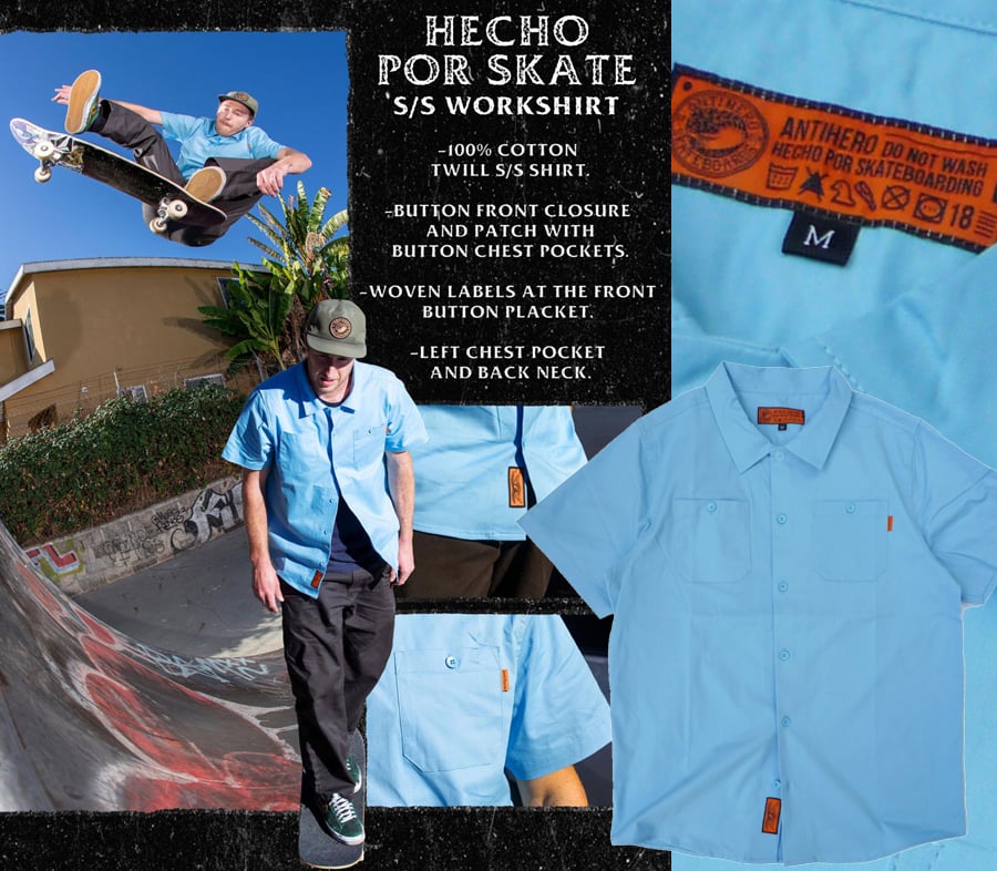 ANTI HERO HECHO POR SKATE WORK SHIRT | HESHDAWGZ