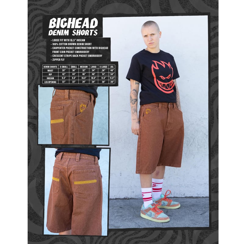 スピットファイア デニムショーツ　M SPITFIRE BIGHEAD DENIM SHORT | HESHDAWGZ