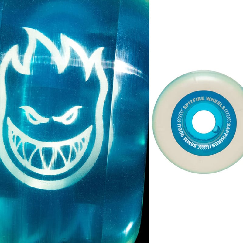 新品 SPITFIRE SAPPHIRES ウィール 56mm 4個セット Amazon.com: Spitfire Wheels Sapphires 90du 56mm Clear - Blue