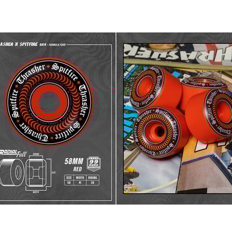 SPITFIRE x THRASHER FORMULA FOUR OATH WHEEL RADIAL FULL