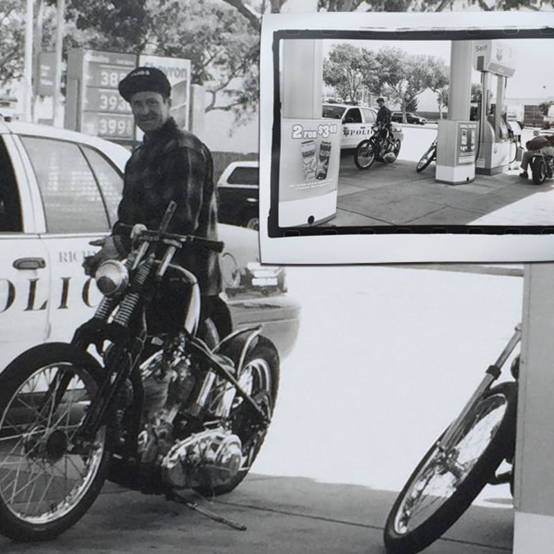 KEN NAGAHARA JASON JESSEE GAS STATION PHOTO 