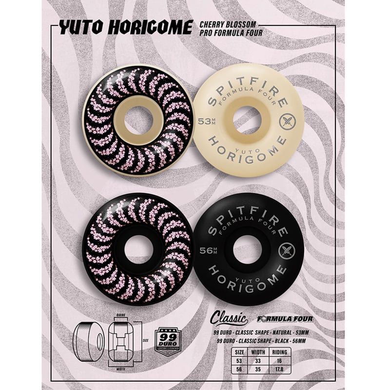 スピットファイヤ　ウィール　堀米悠斗モデル SPITFIRE YUTO HORIGOME FORMULA FOUR CHERRY BLOS