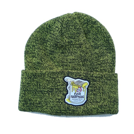 POROUS WALKER FUCK EVERYTHING YELLOW SPECKLE BEANIE