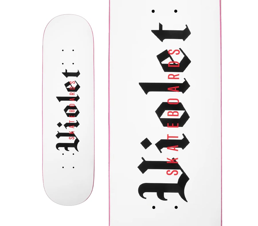 VIOLET STRAIGHT UP, A VIOLET SKATEBOARDS DECK (