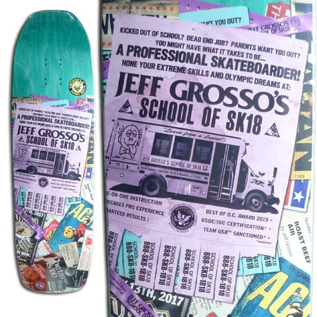 ANTI HERO JEFF GROSSO SCHOOL OF SK18 DECK   (9.25 x 32.68inch)