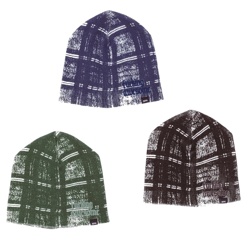 FUCKING AWESOME DIGITAL PLAID SKULLY BEANIE | H