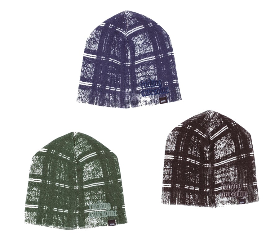FUCKING AWESOME DIGITAL PLAID SKULLY BEANIE | H
