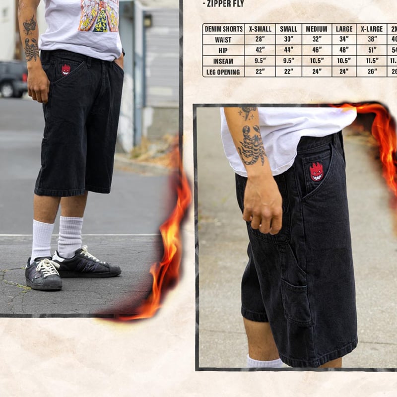 o*1様 [新品未使用] スピットファイアBIGHEAD DENIM SHORT Spitfire Bighead Fill Denim Shorts Black | XS, S, M, L, XL