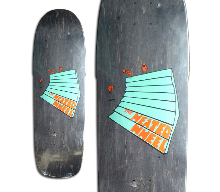 HEATED WHEEL SLAM TIME DECK BLACK STAIN (9.6 x HEATED WHEEL SLAM TIME DECK BLACK STAIN (9.6 x