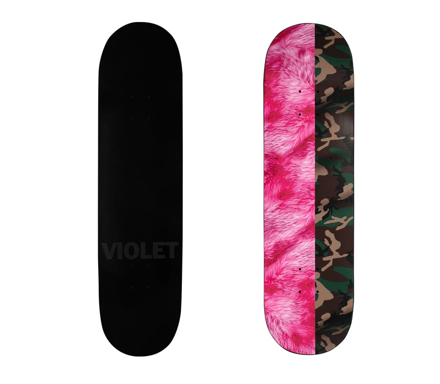 VIOLET PINK FUR AND CAMO DECK (8 x 31.7inch) |