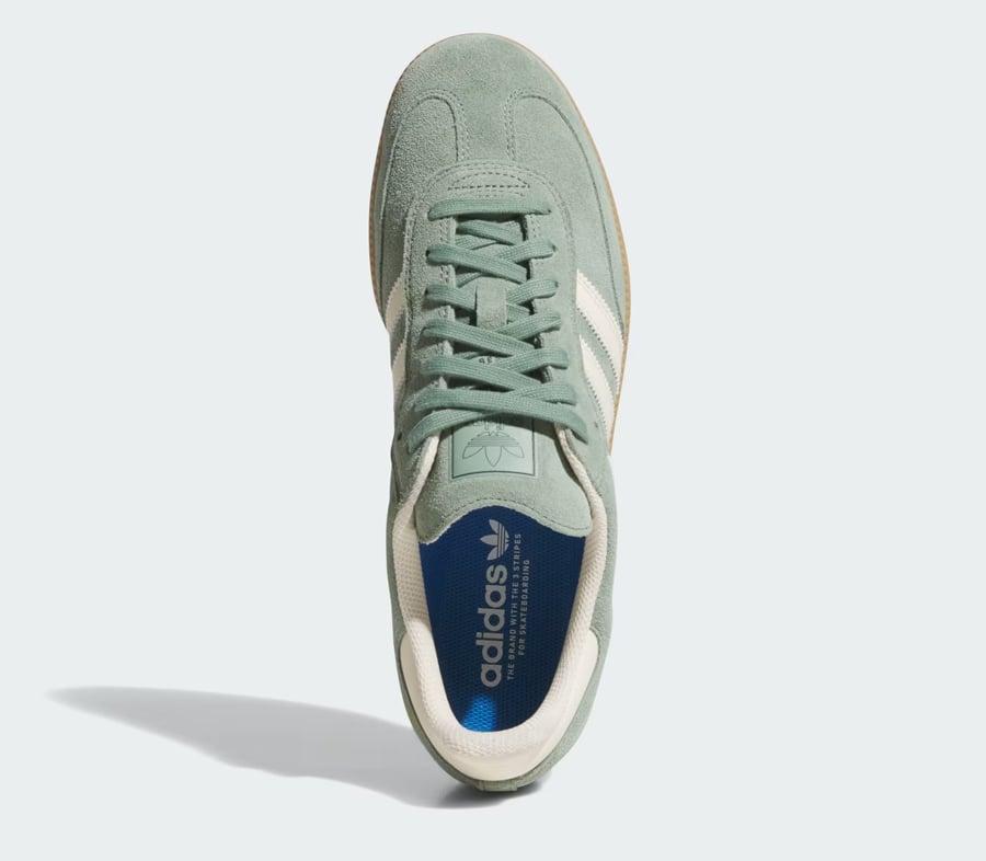 ADIDAS SKATEBOARDING SAMBA ADV SHOES SILVER GRE