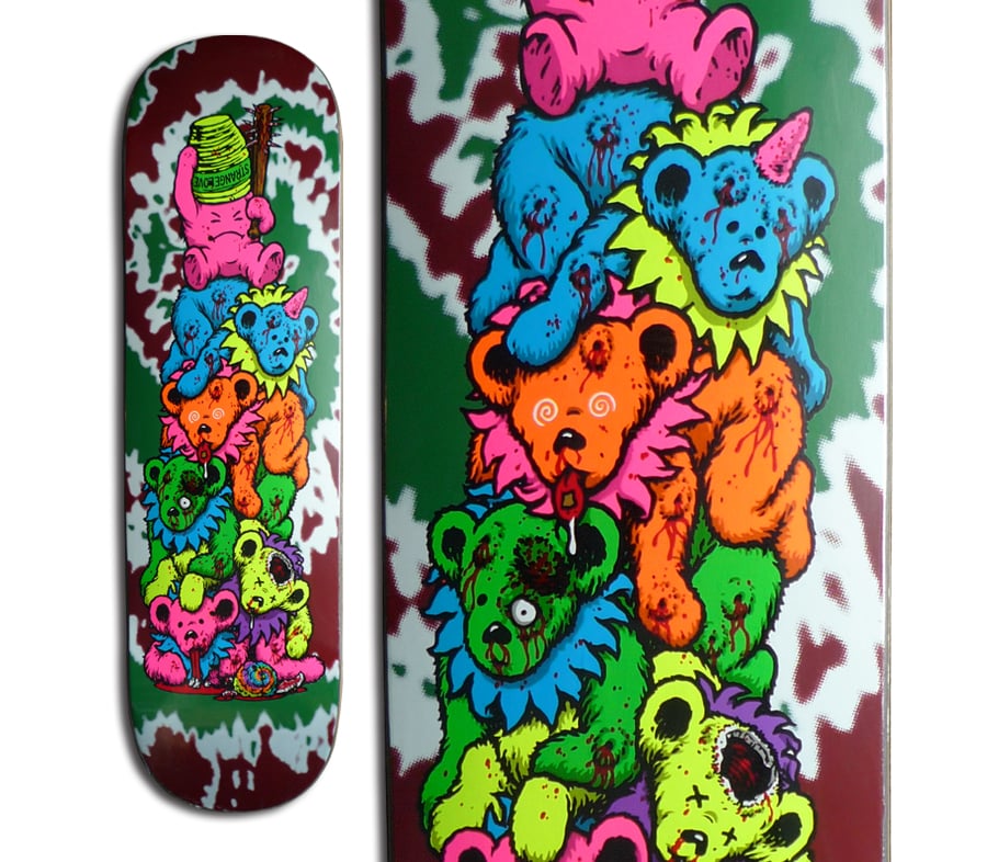 Skateboard Strangelove X Grateful Dead Bears – Sérigraphie Sean Cliver – TRÈS RARE