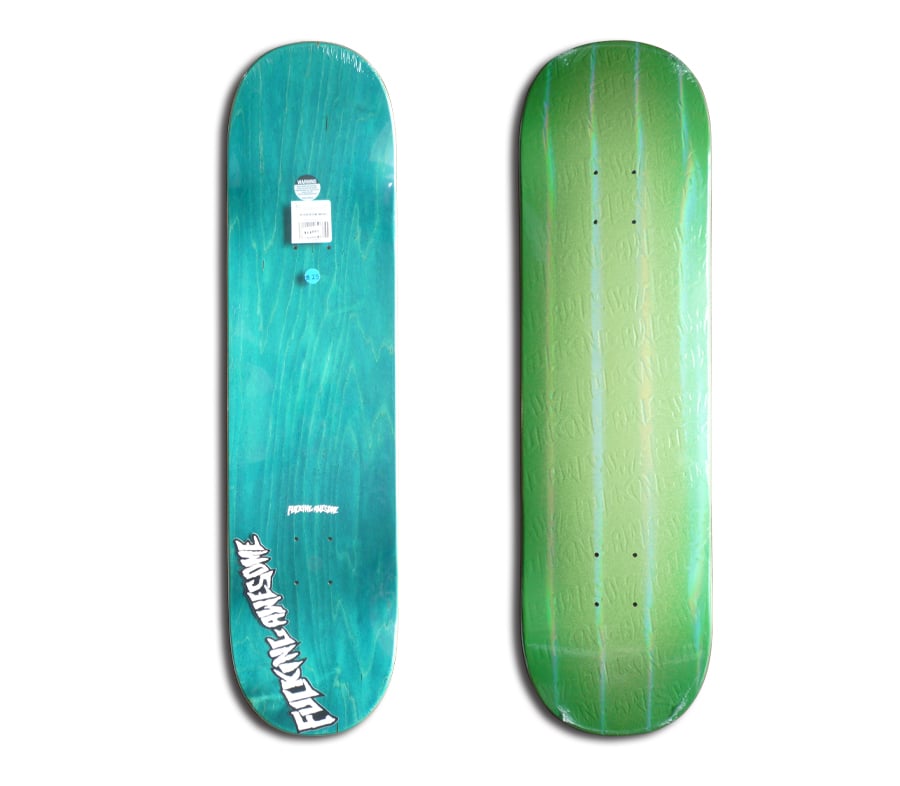 FUCKING AWESOME NEON GREEN STAMP EMBOSSED DECK