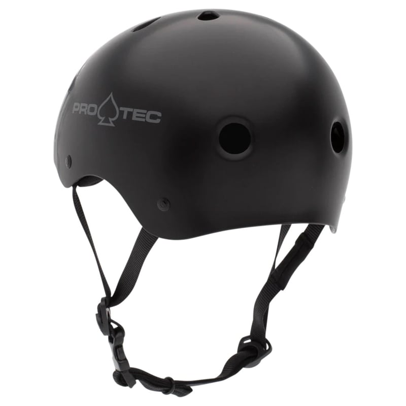 スケートボード PRO-TEC CLASSIC SKATE HELMET GLOSS BLACK Classic Bike Helmet - Gloss Black (Certified) | Pro-Tec Helmets