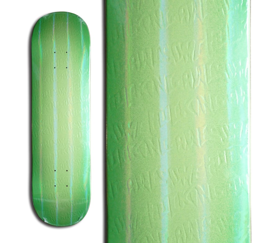 FUCKING AWESOME NEON GREEN STAMP EMBOSSED DECK