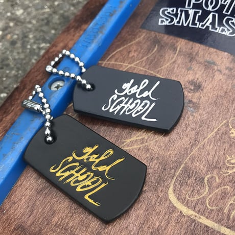 GOLD SCHOOL DOG TAG