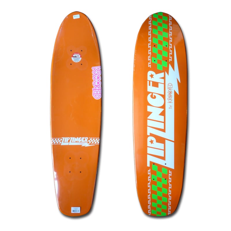 KROOKED ZIP ZINGER DECK ORANGE (7.75 x 30inch) KROOKED ZIP ZINGER DECK ORANGE (7.75 x 30inch)