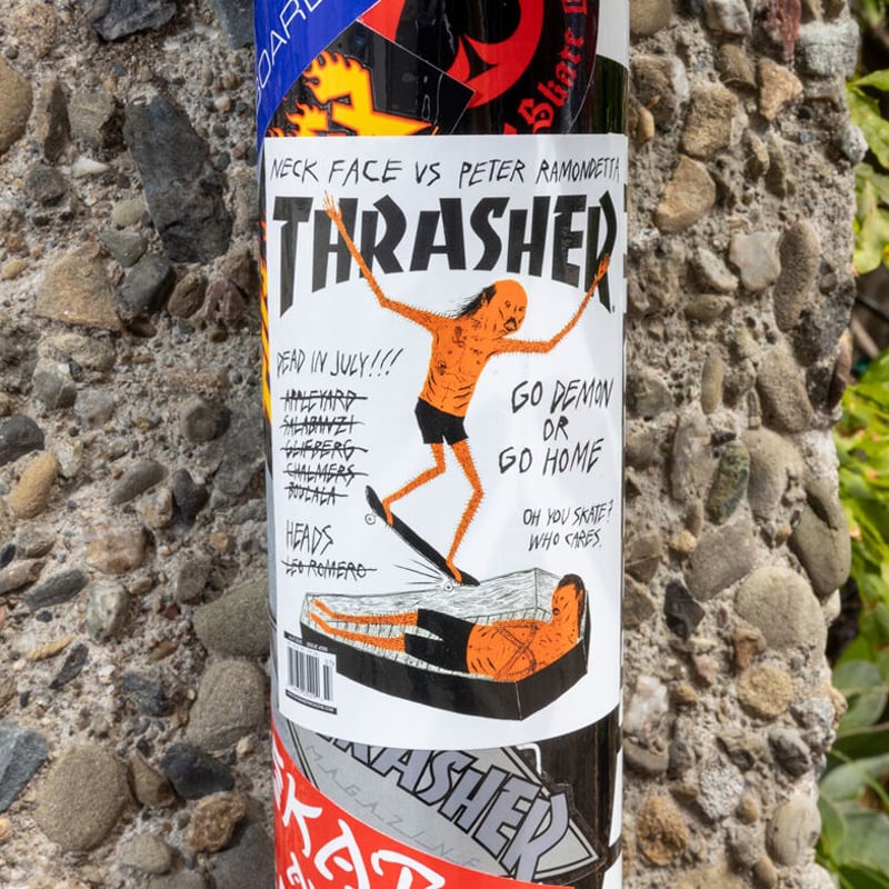 THRASHER NECKFACE COVER STICKER | HESHDAWGZ THRASHER NECKFACE COVER STICKER | HESHDAWGZ