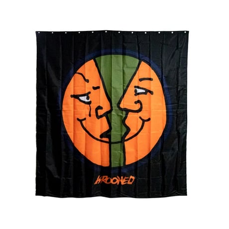 KROOKED MOONSMILE SHOWER CURTAIN