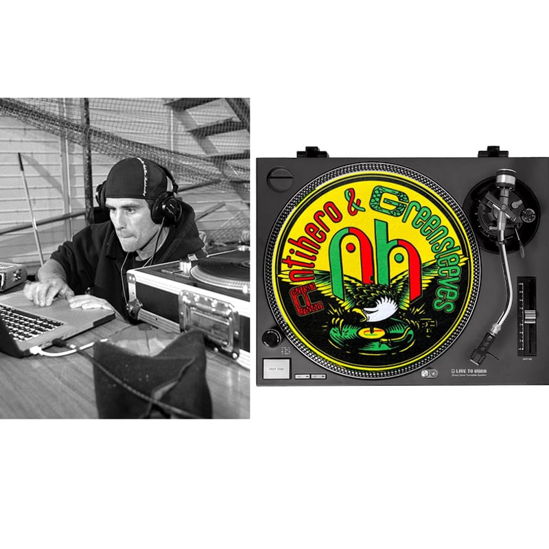 パスヘッド Roswell Project レコード グリーンスリーブ ANTI HERO x GREENSLEEVES TURNTABLE SLIPMAT | HE