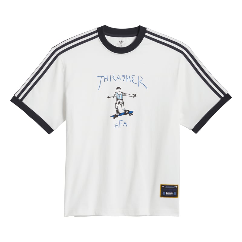  x THRASHER コラボ サッカーシャツ　S ADIDAS SKATEBOARDING x THRASHER x AFA GONZ TEE