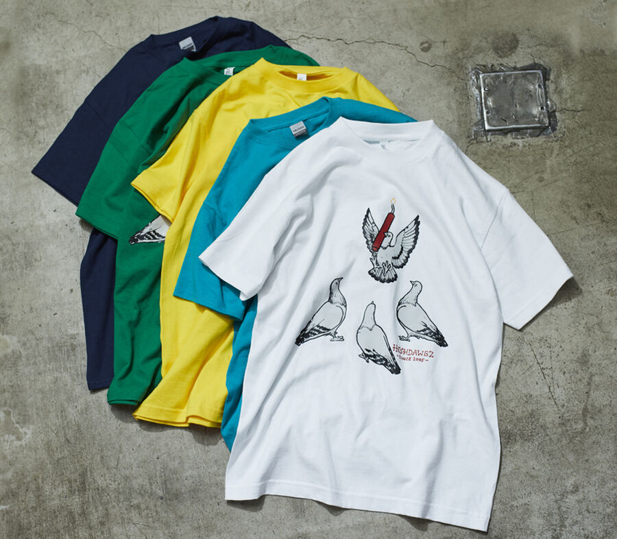 HESHDAWGZ × TODD FRANCIS PIGEON Tシャツ L SKATE SHOP DAY x DLX (TODD FRANCIS) x HESHDAWGZ