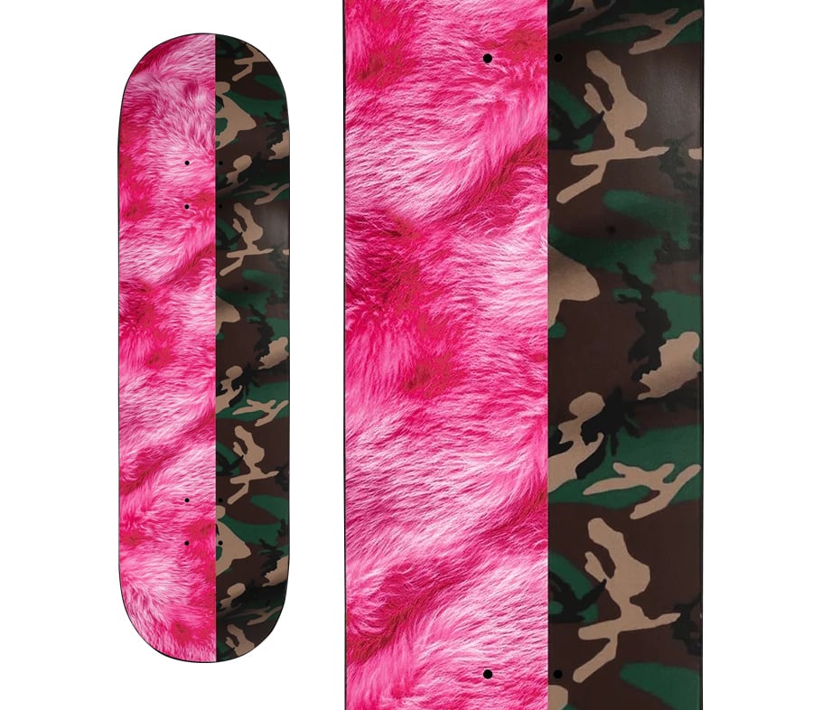VIOLET PINK FUR AND CAMO DECK (8 x 31.7inch) |