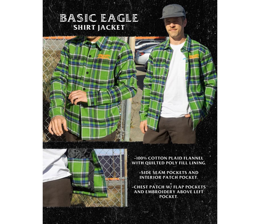 ANTI HERO BASIC EAGLE FLANNEL JACKET | HESHDAWGZ