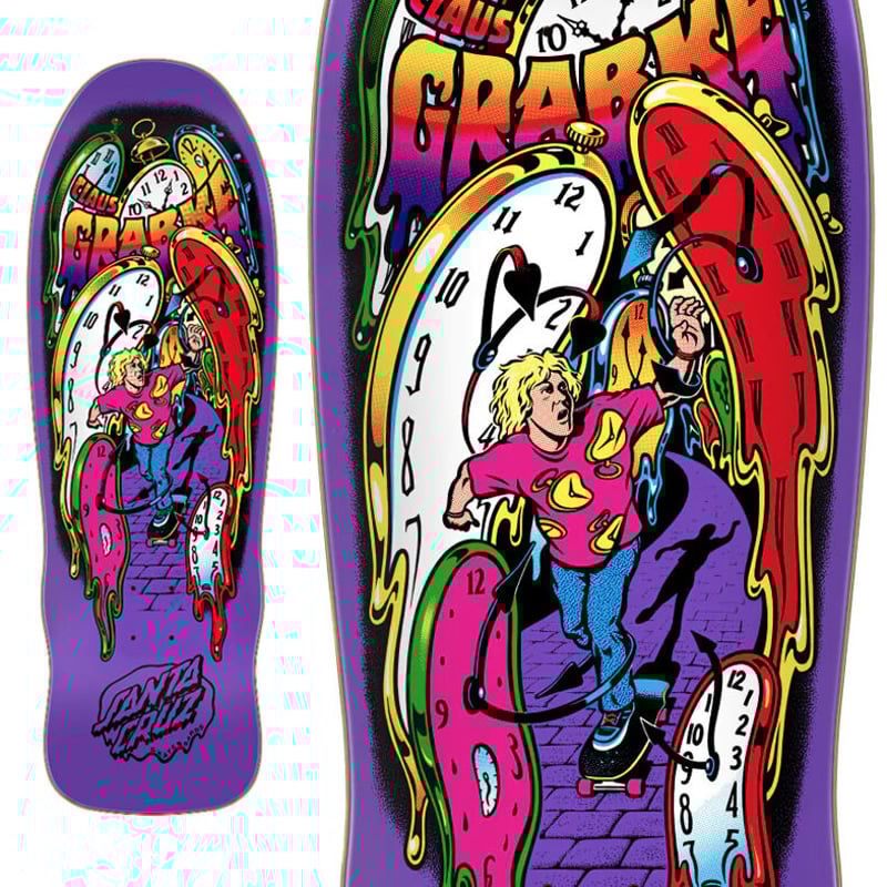 SANTA CRUZ CLAUS GRABKE MELTING CLOCKS REISSUE