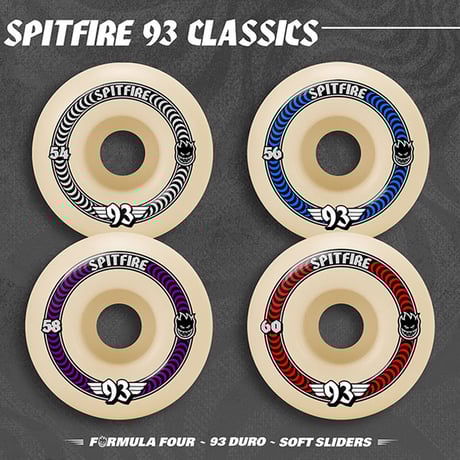 SPITFIRE FORMULA FOUR 93s SOFT SLIDERS WHEEL CLASSIC SHAPE