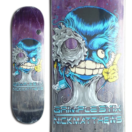 【レア 雰囲気◎】80-90's POORHOUSE SKATEBORDS Poorhouse Pop Skateboard Deck - Purple Stain 8.5x32.375 | SoCal