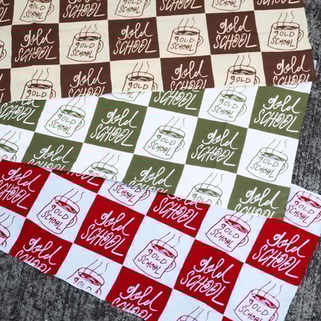 GOLD SCHOOL 市松柄 TENUGUI / BANDANA