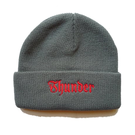 THUNDER SCRIPT CUFF BEANIE