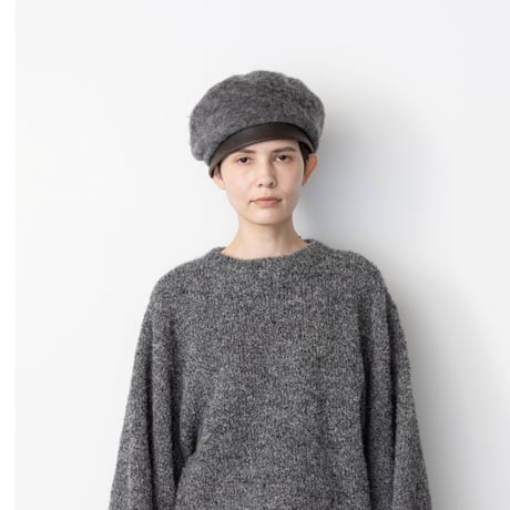 【新品未使用】PUTON/プットオン　ベレー帽　TORI 麻　ブラック 新品未使用】PUTON/プットオン ベレー帽 TORI 麻 ブラック