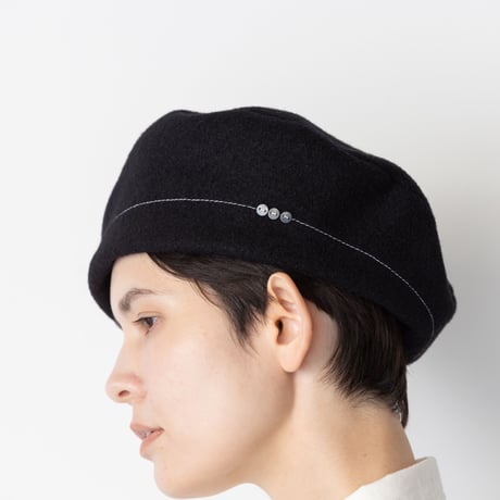 【試着のみ】PUTON／プットオン　ハット　綿　　黒　お洒落 試着のみ】PUTON／プットオン ハット 綿 黒 お洒落