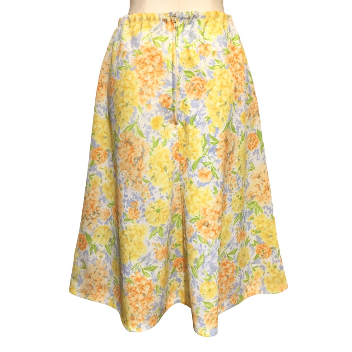 イエロー&オレンジ花柄スカート(1970s France) | cocotier
