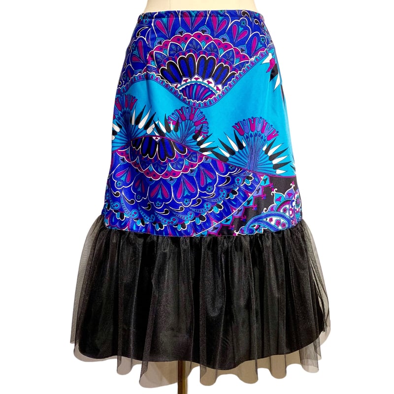 cocotier “プリント x チュール・スカート(1970s Italy生地) | c 