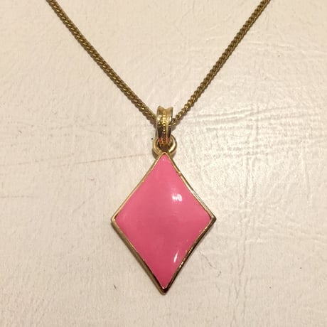 Pinkダイヤモチーフペンダント(1970s Italy)
