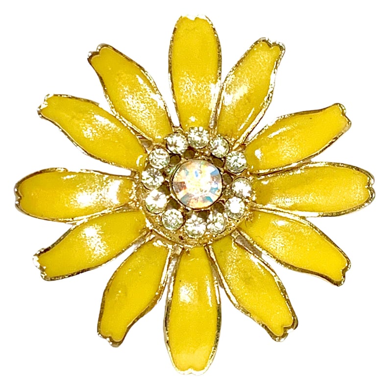 イエロー・マーガレット・ブローチ(1960s Italy) | cocotier