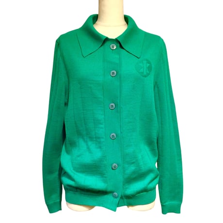 WOOL グリーン・カーディガン(1970s  Italy)