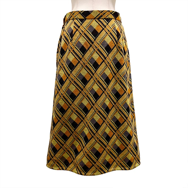 WOOLチェックBOXプリーツスカート(1970s Italy) | cocotier