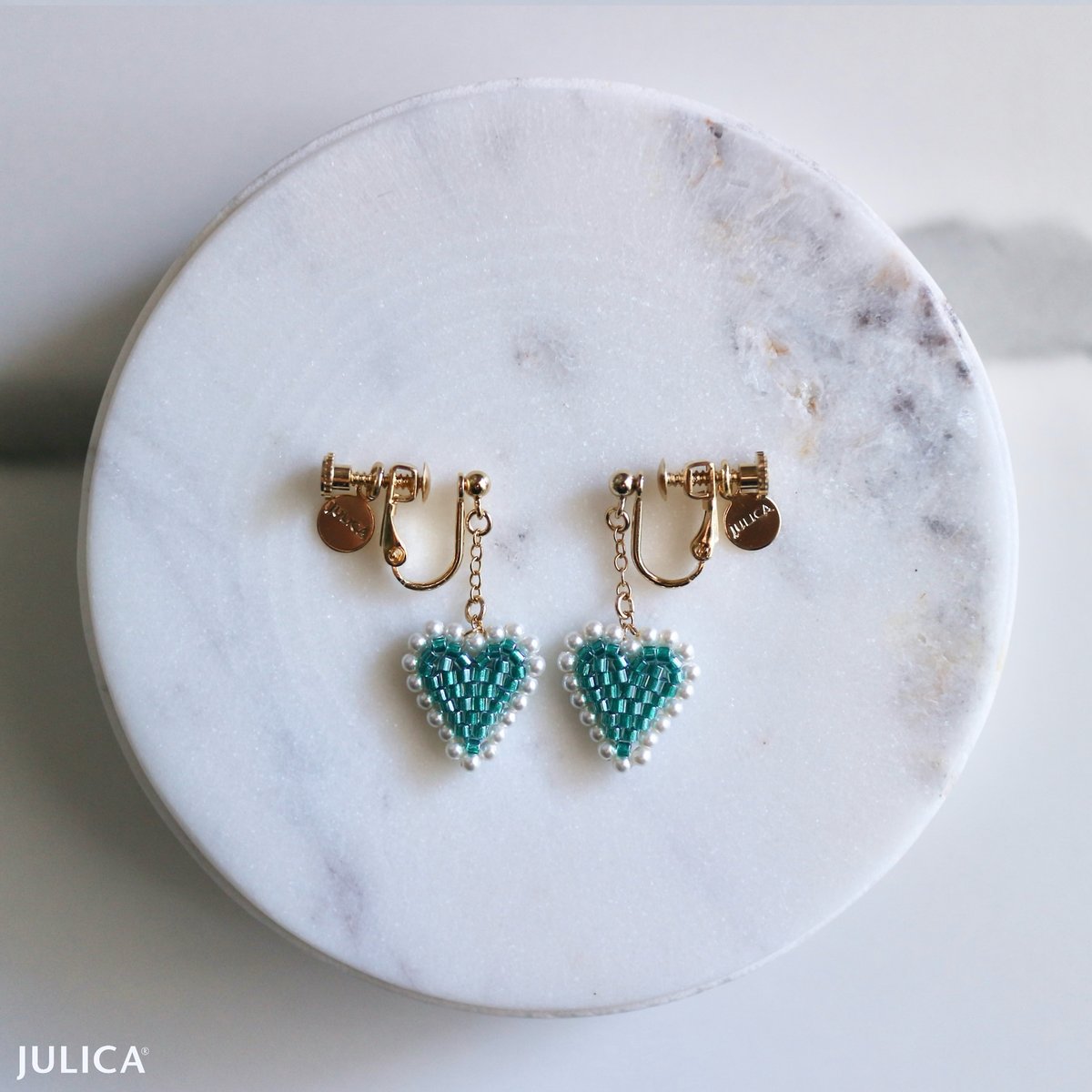 JULICA | Très Petit-Pearled SweetHeart_Émeraude