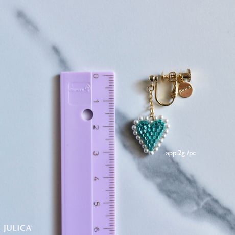 【販売終了】JULICA | Très Petit-Pearled SweetHeart_Émeraude
