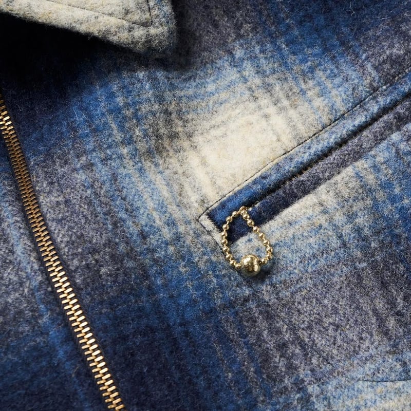 OMBRE CHECK WOOLSPORT JACKET/BLUE | K's surfride OMBRE CHECK WOOLSPORT JACKET/BLUE | K's surfride
