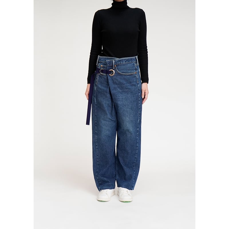WRAP DENIM / S size (BLUE×NAVY) RD-25 | nve tokki