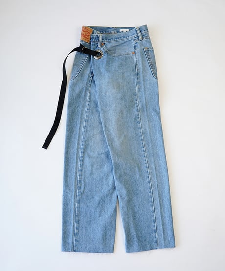 nve tokki WRAP DENIM ラップデニム WRAP DENIM / M size (BEIGE×BLACK) D-8 | nve tokki