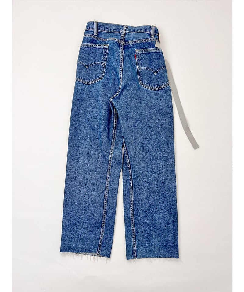 WRAP DENIM / M size (BLUE×GRAY) D-6 | nve tokki
