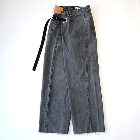 nvetokki ンベトッキ　ラップデニム　ブラックデニム　パンツ　XS CATEGORY BOTTOMS | nve tokki