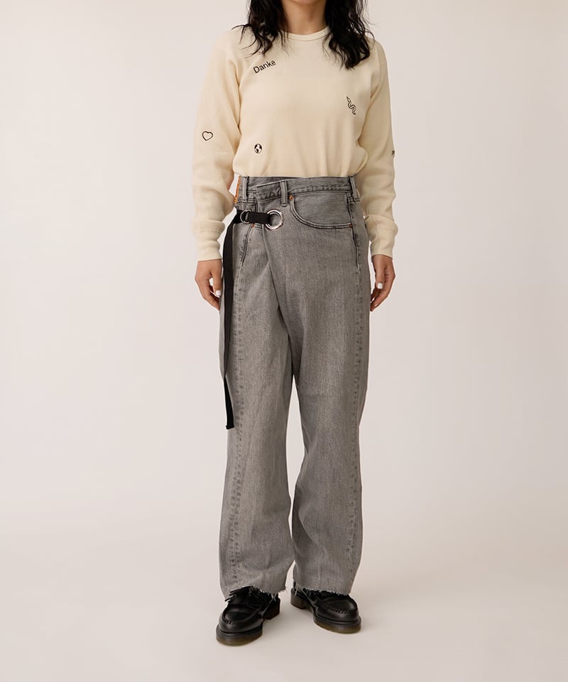 WRAP DENIM / M size (GREY×BLACK) DD-20 | nve tokki WRAP DENIM / M size (GREY×BLACK) DD-20 | nve tokki